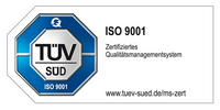 TÜV Süd ISO 9001 Qualitätsmanagementsystem Siegel